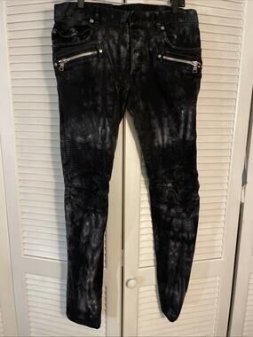 BALMAIN BIKER MOTO DENIM JEANS, EXCELLENT CONDITION.